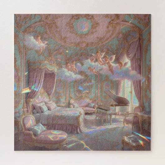 Paleis Droomlandschap Psychedelische Rococo Reviva Legpuzzel (Verticaal)