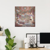 Paleis Droomlandschap Psychedelische Rococo Reviva Poster (Thuiskantoor)