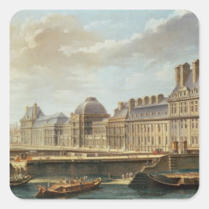 Paleis en tuin van de Tuileries, 1757 Vierkante Sticker