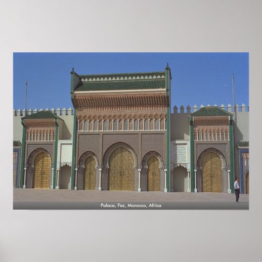 Paleis, Fez, Marokko, Afrika Poster (Voorkant)