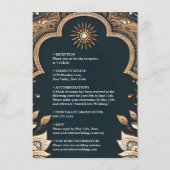 Paleis Hindi Henna Mehndi Indiase stijl bruiloft Informatiekaartje (Voorkant)