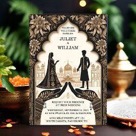 Paleis Hindi Henna Mehndi Indiase stijl bruiloft Kaart