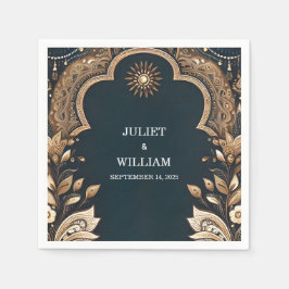 Paleis Hindi Henna Mehndi Indiase stijl bruiloft Servet