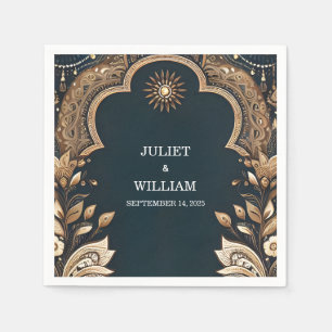 Paleis Hindi Henna Mehndi Indiase stijl bruiloft Servet