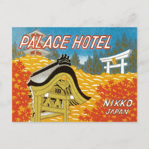 paleis Hotel Japan Label Art Briefkaart