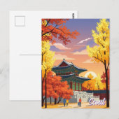 Paleis in Herfst Seoul Zuid-Korea Briefkaart (Voorkant / Achterkant)