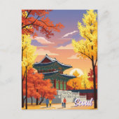 Paleis in Herfst Seoul Zuid-Korea Briefkaart (Voorkant)