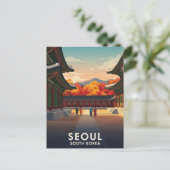 Paleis in Seoul Zuid-Korea Briefkaart (Staand voorkant)