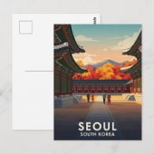 Paleis in Seoul Zuid-Korea Briefkaart (Voorkant / Achterkant)
