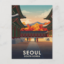Paleis in Seoul Zuid-Korea Briefkaart