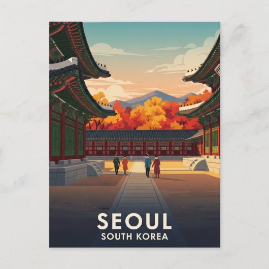 Paleis in Seoul Zuid-Korea Briefkaart (Voorkant)