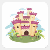 Paleis Kasteel Vierkante Sticker (Voorkant)