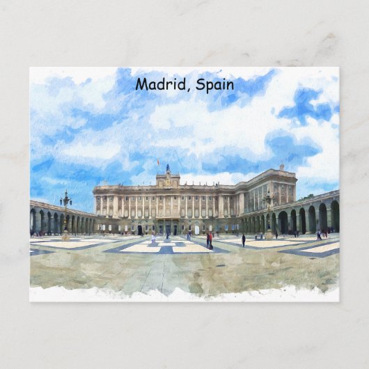 Paleis Madrid Spanje Briefkaart (Voorkant)
