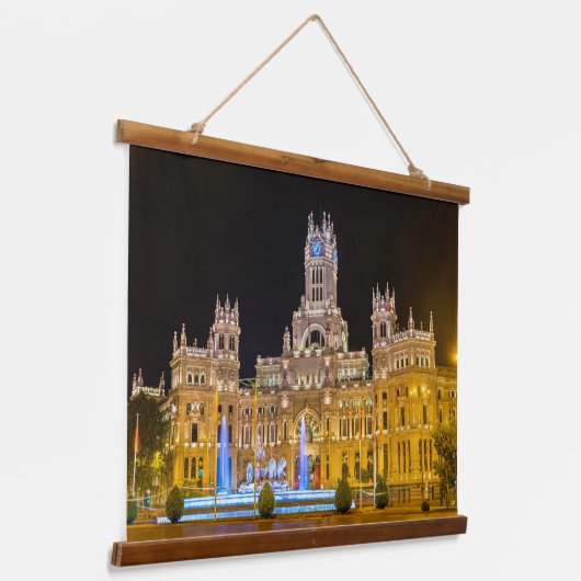 Paleis Madrid Spanje Hangend Wandkleed (Gebogen)