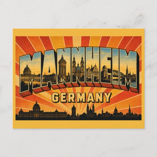 Paleis Mannheim Duitsland Briefkaart (Voorkant)