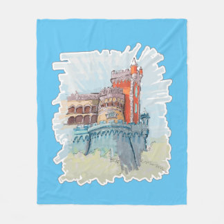 Paleis Pena in Sintra, Portugal Fleece Deken