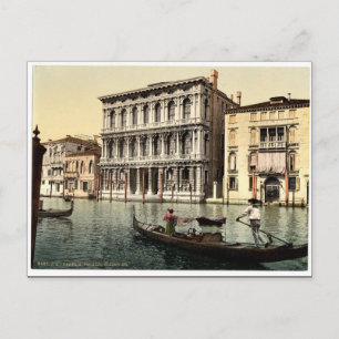 Paleis Rezzonico, Venetië, klassieke Fotochrom Briefkaart