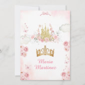 Paleis Spaans Blush Roze Prinses 15 Años Kaart (Achterkant)