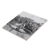 Paleis van de kalm van het Zee en de waterklok, Tegeltje (Zijkant)