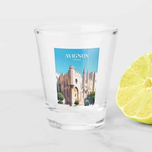 Paleis van de Pausen Frankrijk Shot Glas (Voorkant)