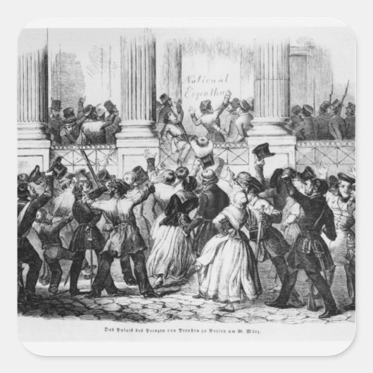 Paleis van de Princes Prussia in Berlijn Vierkante Sticker (Voorkant)