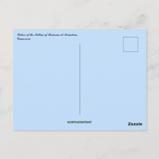 Paleis van de Sultan van Bamoun in Foumban Kameroe Briefkaart (Achterkant)