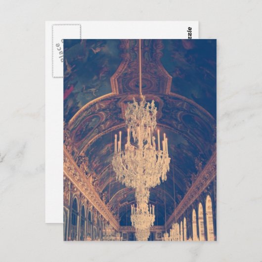 Paleis van de versailleshal van spiegels briefkaart (Voorkant / Achterkant)