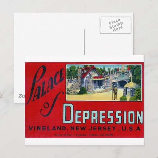 Paleis van depressie briefkaart (Voorkant / Achterkant)