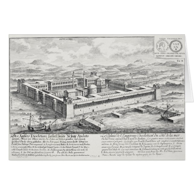 Paleis van Diocletiaan (245-313), Split, Joegoslav (Voorkant Horizontaal)