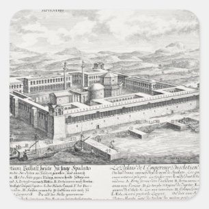 Paleis van Diocletiaan (245-313), Split, Joegoslav Vierkante Sticker