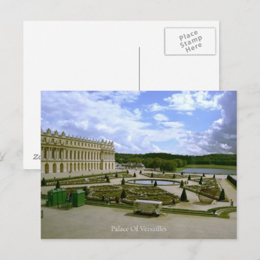 Paleis van het briefkaart van de tuin van versaill (Voorkant / Achterkant)