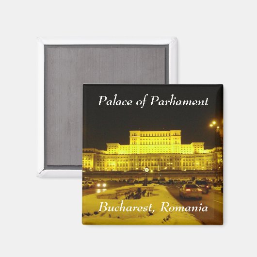 Paleis van het Parlement, Boekarest, Roemenië Magneet (Voorkant / Achterkant)