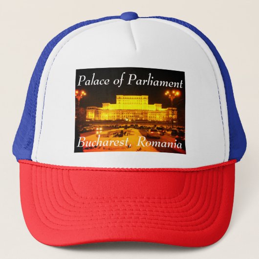 Paleis van het Parlement, Boekarest, Roemenië Trucker Pet (Voorkant)