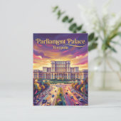 Paleis van het Parlement Roemenië Briefkaart (Staand voorkant)