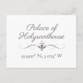 Paleis van Holyroodhouse Latitude Longitude Briefkaart (Voorkant)