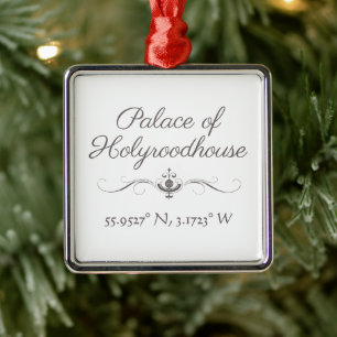 Paleis van Holyroodhouse Latitude Longitude Metalen Ornament
