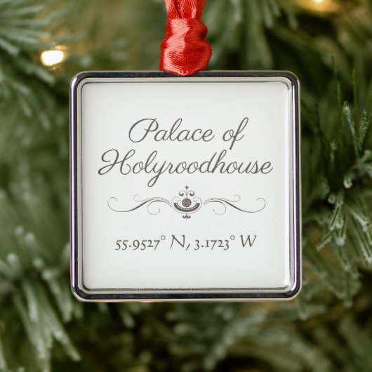 Paleis van Holyroodhouse Latitude Longitude Metalen Ornament (Boom)