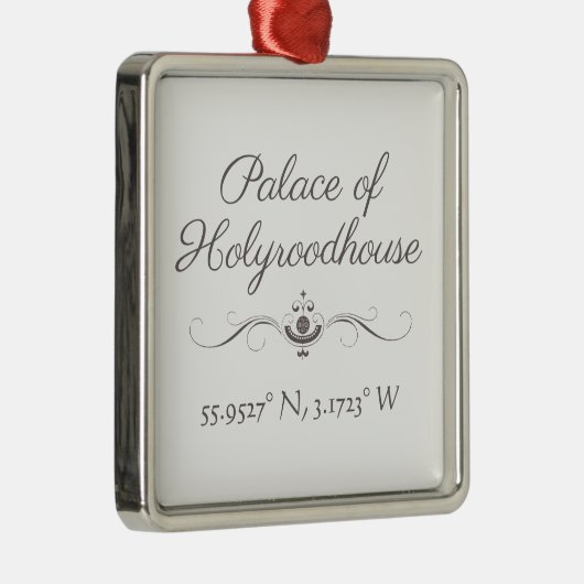 Paleis van Holyroodhouse Latitude Longitude Metalen Ornament (Rechts)