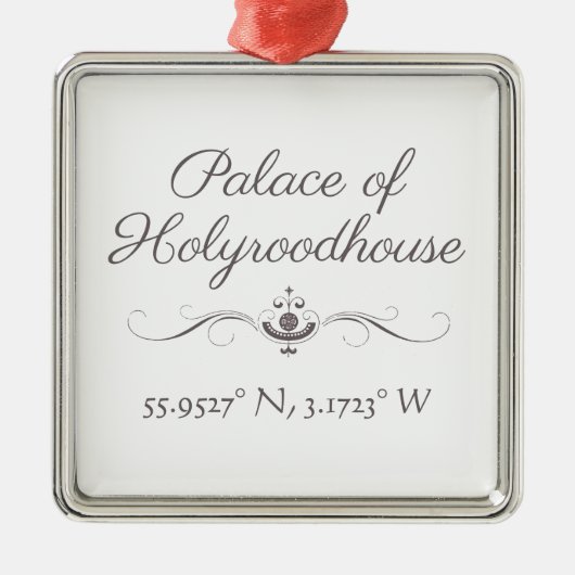 Paleis van Holyroodhouse Latitude Longitude Metalen Ornament (Voorkant)