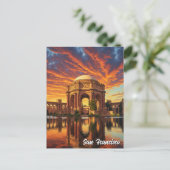 Paleis van Schone Kunsten San Francisco Sunset Briefkaart (Staand voorkant)