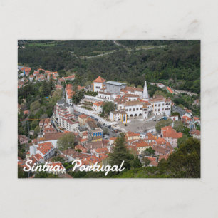 Paleis van Sintra van bovenaf in Sintra, Portugal Briefkaart