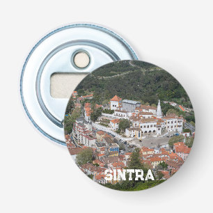 Paleis van Sintra van bovenaf in Sintra, Portugal Button Flesopener