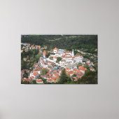 Paleis van Sintra van bovenaf in Sintra, Portugal Canvas Afdruk (Voorkant)