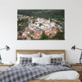 Paleis van Sintra van bovenaf in Sintra, Portugal Canvas Afdruk (Insitu (Slaapkamer))