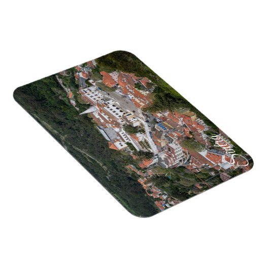 Paleis van Sintra van bovenaf in Sintra, Portugal Magneet (Rechterzijde)