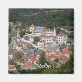 Paleis van Sintra van bovenaf in Sintra, Portugal Magneet (Voorkant)