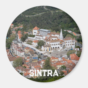 Paleis van Sintra van bovenaf in Sintra, Portugal Magneet