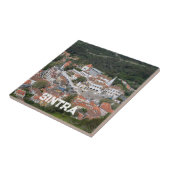 Paleis van Sintra van bovenaf in Sintra, Portugal Tegeltje (Zijkant)