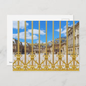 Paleis van Versailles binnenhof door de poort Briefkaart (Voorkant / Achterkant)
