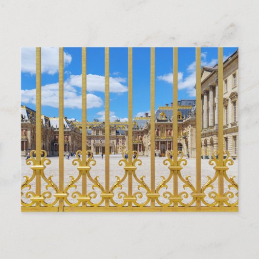 Paleis van Versailles binnenhof door de poort Briefkaart (Voorkant)